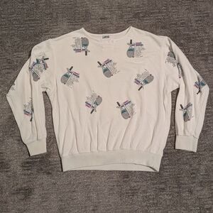 HEAD Vintage White Tennis Definition Racket Ball Graphic Sweatshirt - Medium